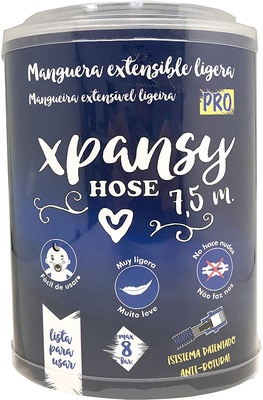Xpansy Pro - Manguera Extensible de 7,5 Metros, Se Ampl�a de 2,5 a 7,5 metros con la Presi�n del Agua, Azul