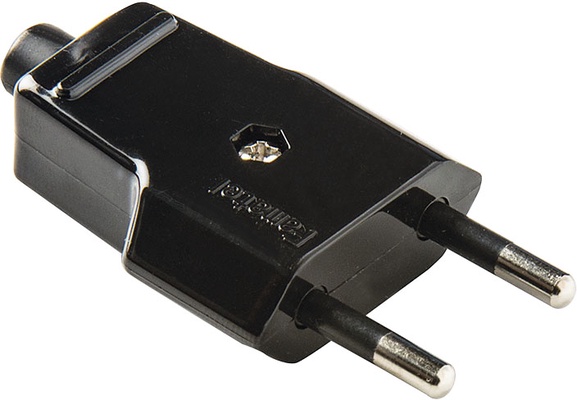 Clavija 10a - 250v Negro Duolec -