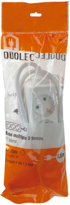 Base Multiple Regleta 3 Tomas T/t 1,5 m