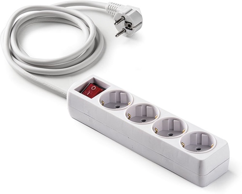 Base Multiple Regleta con Interruptor 4 Tomas T/t 1,5 m