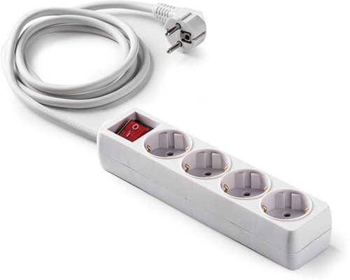 Base Multiple Regleta con Interruptor 4 Tomas T/t 1,5 m