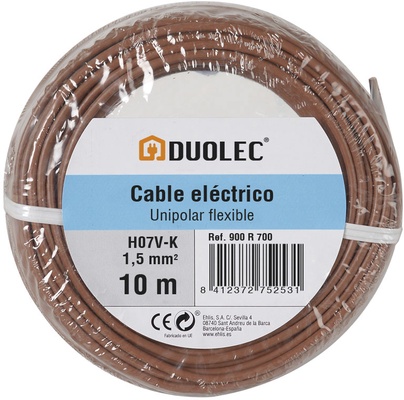 Cable Electrico 1.5mm*10m Marron Duolec
