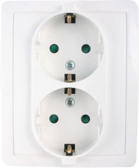 Base Enchufe Doble Empotrable Serie Simon 15