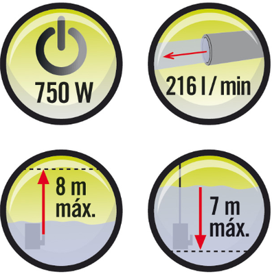 Bomba Agua Achique Lista Hidrosub As-216 750w