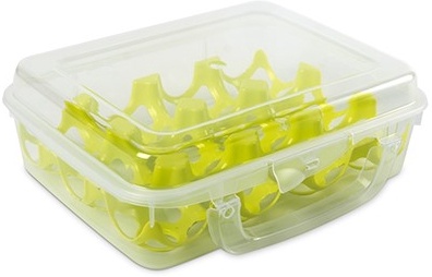 Huevera Colonia Rectangular con Asa 12 Uds