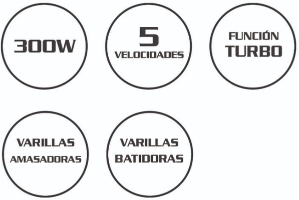 Batidora Amasadora 300w Habitex Cc2550