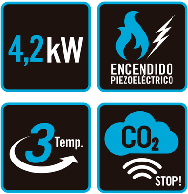 Estufa de Gas Habitex Llama Libre Eg355