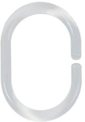 12 Anillas Blancas Cortina Ba�o 