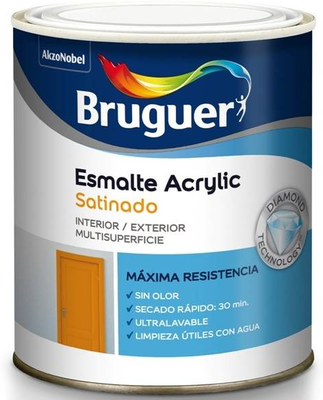 Esmalte Acrilico Multisuperficie Satinado Negro Bruguer 250ml