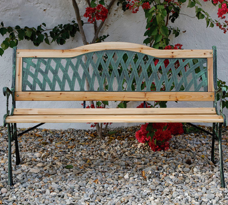 Banco Jardin Forja Madera Tropical y Resina