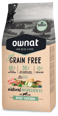 Pienso Perros Ownat Just Grain Free Adult Pollo 3 kg