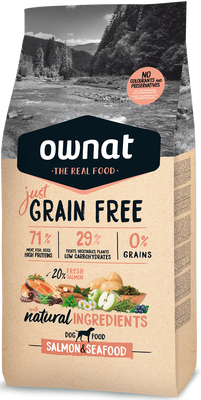 Pienso Perros Ownat Just Grain Free Salmon y Marisco 3 kg Pienso Perros Ownat Just Grain Free Salmon y Marisco 3 kg