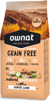 Pienso Perros Ownat Grain Free Junior Cordero 3 kg