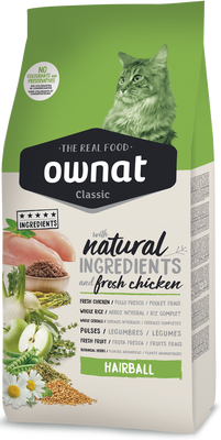 Pienso Gatos Ownat Classic Hairball 4 kg
