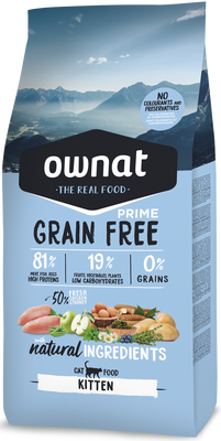 Pienso Gatos Ownat Prime Grain Free Kitten 3 Kg