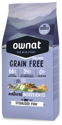Pienso Gatos Ownat Prime Grain Free Sterilized Pescado 3 kg