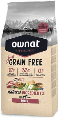 Pienso Perros Ownat Just Grain Free Adult Pato 14 kg Pienso Perros Ownat Just Grain Free Adult Pato 14 kg