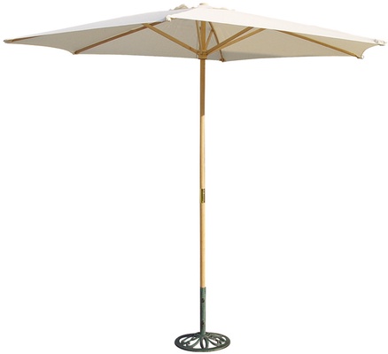 Parasol de Madera Natural con Toldo de 3 metros