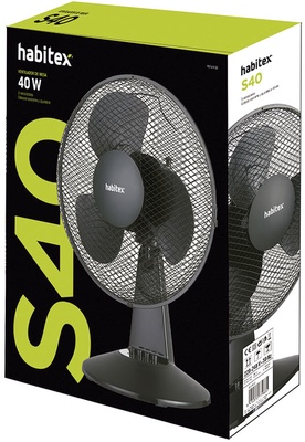 Ventilador de Sobremesa Habitex S-40 Negro