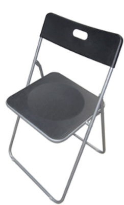 Silla Plegable Plastico Metal Negro Silla Plegable Plastico Metal Negro