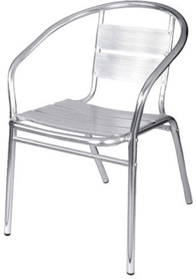 Silla Terraza aluminio con Brazos Apilable Silla Terraza aluminio con Brazos Apilable