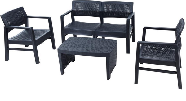 Conjunto Jardin Fuji Rattan Sofa+butacas+mesa