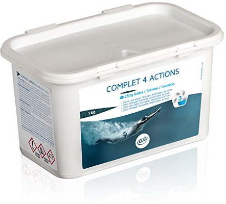 Gre Cloro Piscina 4 Acciones 1kg Tabletas