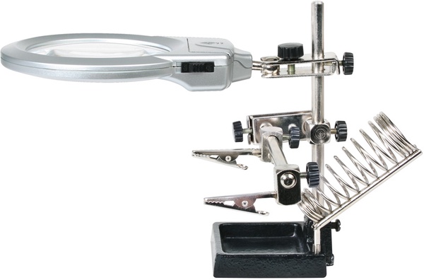 Lupa con Soporte Pinza Led Ratio 6399 Lupa con Soporte Pinza Led Ratio 6399
