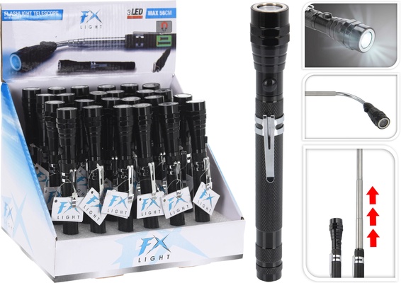 Linterna Telescopica 3 Led 56 cm Fxlight Meganei 