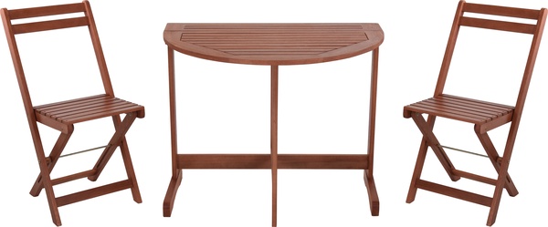 Conjunto Terraza Balcon Mesa Pared con Sillas Madera Oferta