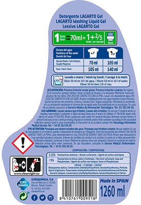 Detergente Lagarto Gel 18 Lavados