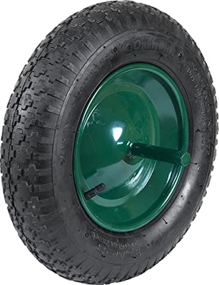 Rueda Neumatica Carretillo Obra 350x8 Disco Acero Verde Rueda Neumatica Carretillo Obra 350x8 Disco Acero Verde