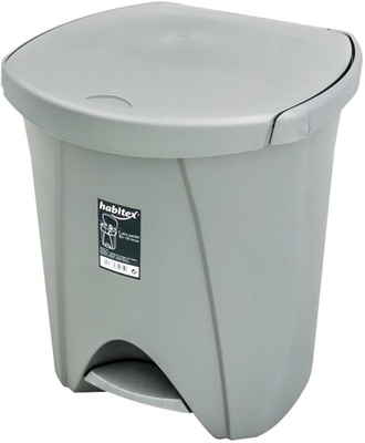 Cubo Pedal 30+18L Ecologico Plata Habitex Cubo Pedal 30+18L Ecologico Plata Habitex