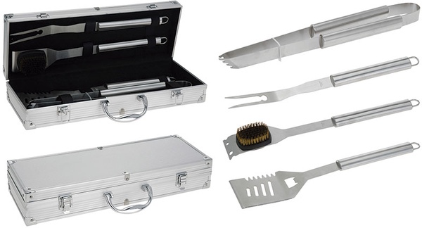Accesorios barbacoa maletin 4 piezas Accesorios barbacoa maletin 4 piezas