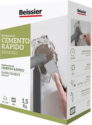 Cemento Rapido Color Gris 1,5 kg