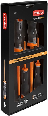 Juego de 5 Destornilladores de Seguridad Ratio Dinamyc Tecno-Aislo