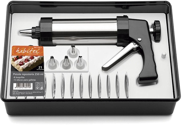 Juego Pistola Reposteria con Accesorios Habitex