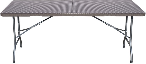 Mesa rectangular serie camping imitaci�n rat�n