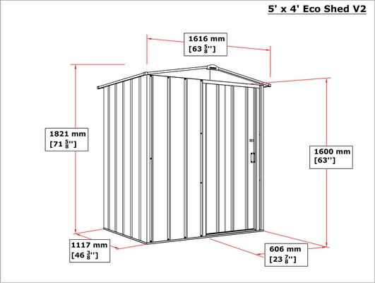 Caseta Jardin Eco Shed 5x4