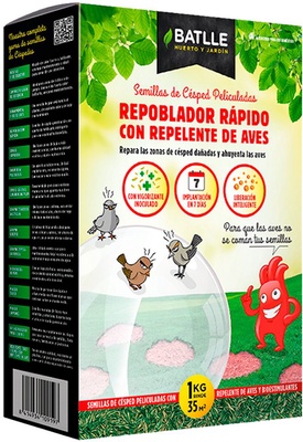 Semilla Cesped Repoblador Rapido con Repelente Aves 1 kg