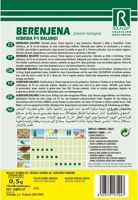 Semilla Profesional Berenjena Baluroi F-1