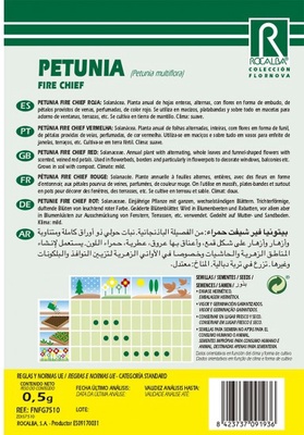 Semilla Petunia Fire Chief, Roja