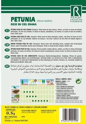 Semilla Petunia Rose Du Ciel Enana