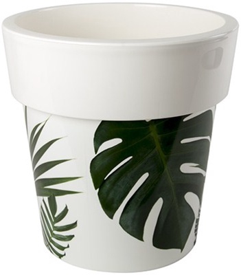 Maceta Melisa Redonda Iml Hojas con Aro � 15 cm