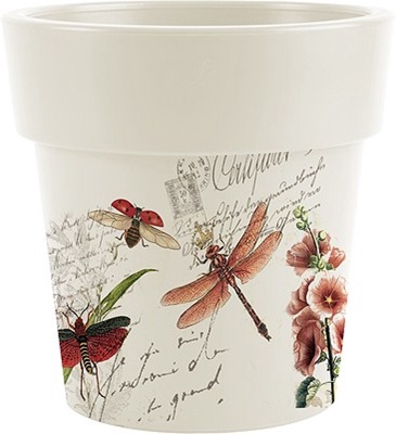 Maceta Melisa Redonda Iml Floral con Aro Ø 20 cm Maceta Melisa Redonda Iml Floral con Aro Ø 20 cm