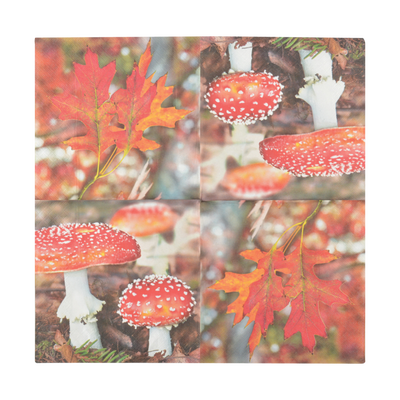 Servilletas de Papel Seta Venenosa / Hojas Servilletas de Papel Seta Venenosa / Hojas