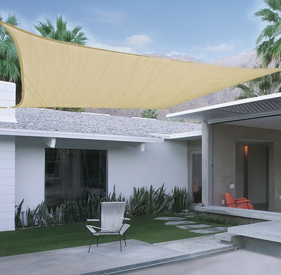 Kit SunNet Malla Sombreado Beige Cuadrada 3,6x3,6 m 