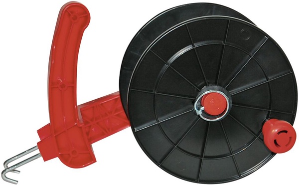 Carrete Recogedor de Linea Electrica con Gancho de Metal