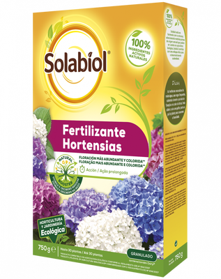 Solabiol Fertilizante Granulado para Hortensias 750gr Solabiol Fertilizante Granulado para Hortensias 750gr