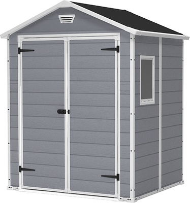 Caseta Keter Manor 6x5DD gris 226 x 152 x185 cm DAÑADA Caseta Keter Manor 6x5DD gris 226 x 152 x185 cm DAÑADA